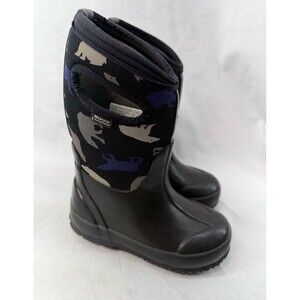 Bogs size 10 toddler Classic black polar bear -30 boots